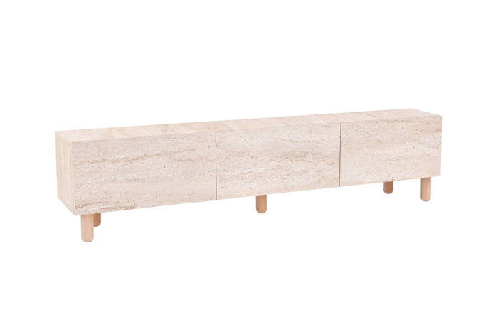 Hanah Home Alvin Soporte de TV Travertino Hanah Home Alvin Soporte de TV Travertino